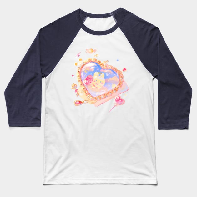 Heart Pendant Baseball T-Shirt by happyyu